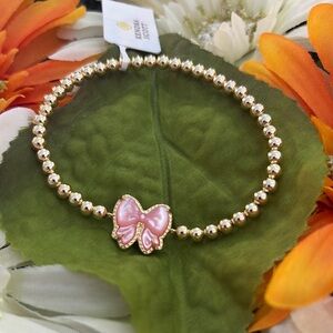 Kendra Scott Haley Bow Stretch bracelet Blush Gold